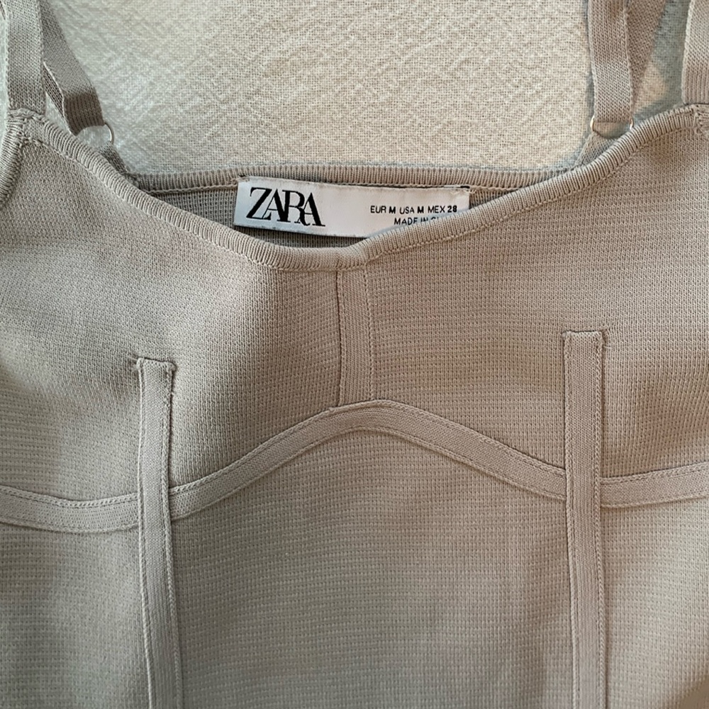 Zara cropped tank, size xs. Taupe